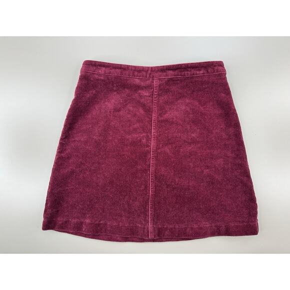 Forever 21 Women’s Corduroy Mini Skirt S Burgundy Pink Fall Retro Boho Cotton - Picture 1 of 10